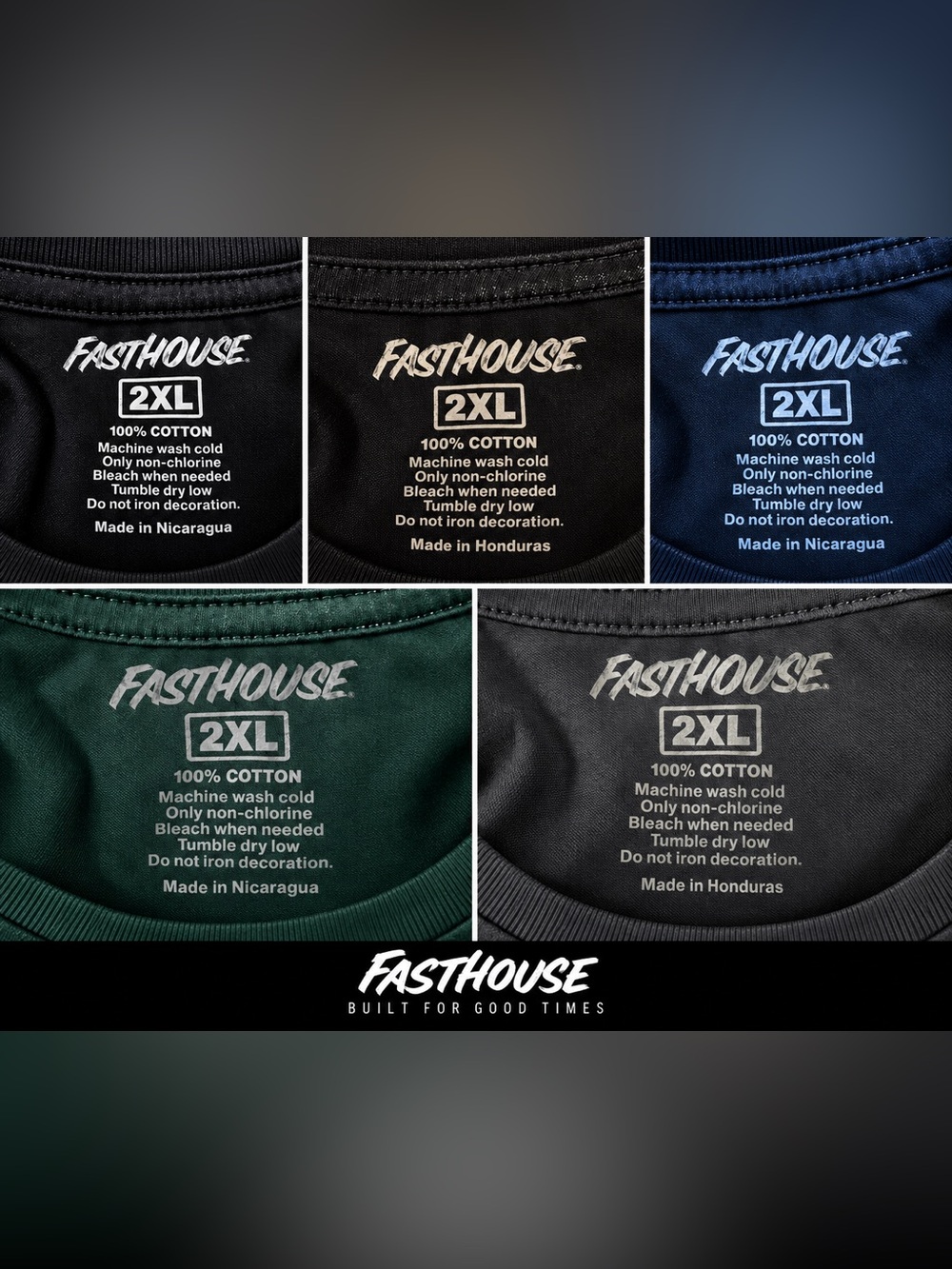 🏁 FASTHOUSE 5-T-Shirt Bundle | 2XL | Excellent Like-New Condition